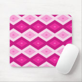 Shades van het diamantpatroon van fuchsia muismat (Met muis)