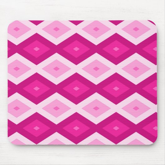 Shades van het diamantpatroon van fuchsia muismat (Voorkant)