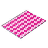 Shades van het diamantpatroon van fuchsia notitieboek (Linkerzijde)