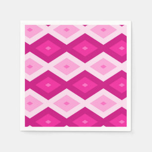Shades van het diamantpatroon van fuchsia servet