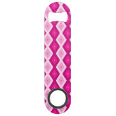 Shades van het diamantpatroon van fuchsia speed flessenopener (Voorkant)