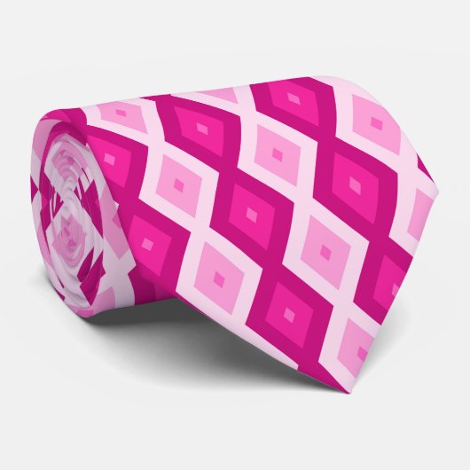 Shades van het diamantpatroon van fuchsia stropdas (Opgerold)