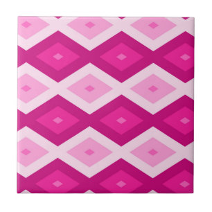 Shades van het diamantpatroon van fuchsia tegeltje