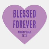 Shades van Lavender-Moederdag zonder blote voorgro Hart Sticker (Voorkant)