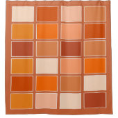 Shades van Oranje blokken Douchegordijn (Voorkant)