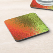 Shades van Oranje en groen Abstract Onderzetter va (Linkerzijde)