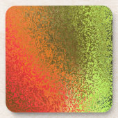 Shades van Oranje en groen Abstract Onderzetter va (Voorkant)