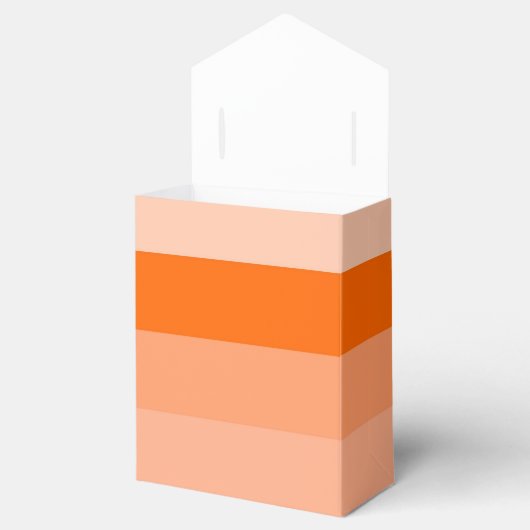 Shades van Oranje stripes Bedankdoosjes (Geopend)
