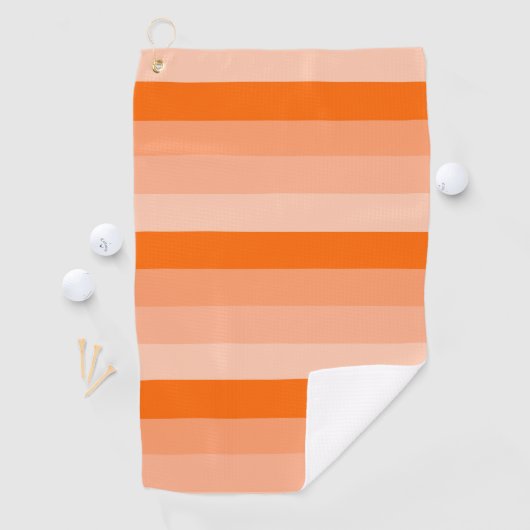 Shades van Oranje stripes Golfhanddoek (Insitu)