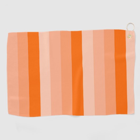 Shades van Oranje stripes Golfhanddoek (Horizontaal)