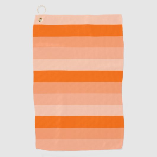 Shades van Oranje stripes Golfhanddoek (Voorkant)