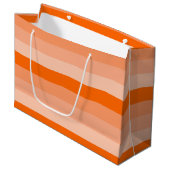 Shades van Oranje stripes Groot Cadeauzakje (Voorkant Gekanteld)