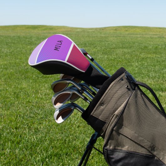 Shades van paars golfheadcover (Insitu)
