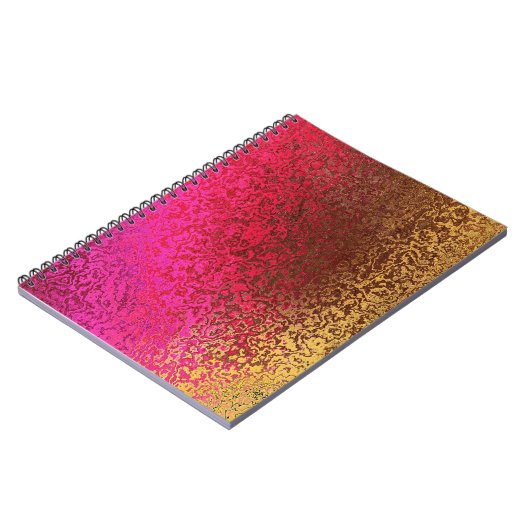 Shades van Paars, roze, bruin en goudvormig Multom Notitieboek (Linkerzijde)