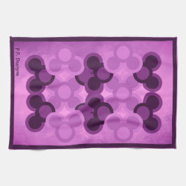 Shades van Paarse Abstracte geometrische cirkels Theedoek