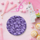 Shades van Paarse Camouflage Party Stijl Papieren Bordje (Feest)