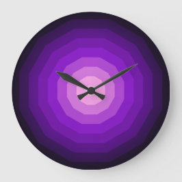 Shades van Paarse Dodecagons Elegant Numberless Grote Klok