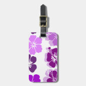 Shades van Paarse hibiscus Bagagelabel (Voorkant verticaal)