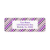 Shades van Paarse pokadots van Shirley Taylor Etiket (Voorkant)