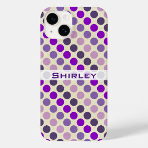 Shades van Paarse Polka Dots van Shirley Taylor Case-Mate iPhone 14 Hoesje