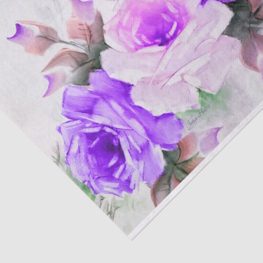 Shades van Paarse Rozen Weefpapier Tissuepapier (Detail)