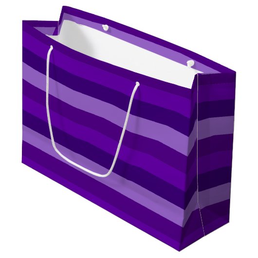 Shades van Paarse Stripes Groot Cadeauzakje (Voorkant Gekanteld)