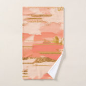 Shades van perzik en goudberoerten bad handdoek (Handdoek)