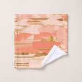 Shades van perzik en goudberoerten bad handdoek (Wasdoekje)