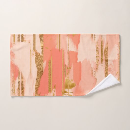 Shades van perzik en goudberoerten bad handdoek (Handdoek)