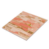 Shades van perzik en goudberoerten tegeltje (Zijkant)