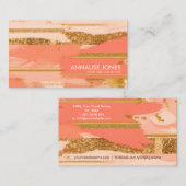 Shades van perzik en goudberoerten visitekaartje (Voorkant / Achterkant)