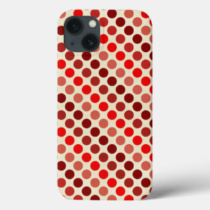 Shades van Red Polka Dots van Shirley Taylor Case-Mate iPhone Case