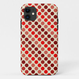 Shades van Red Polka Dots van Shirley Taylor Case-Mate iPhone Case