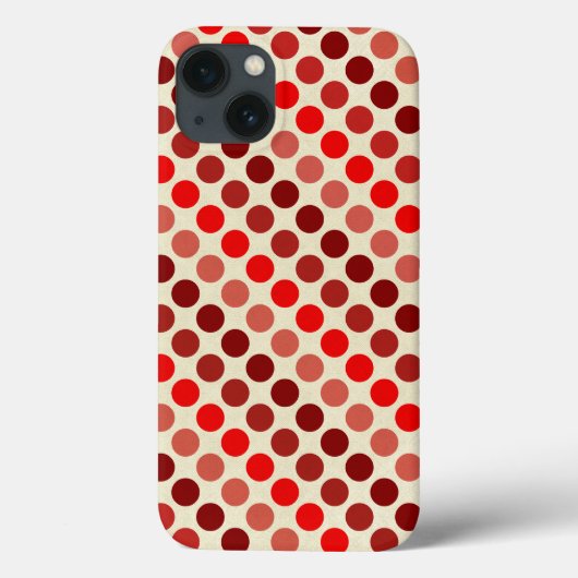 Shades van Red Polka Dots van Shirley Taylor Case-Mate iPhone Case (Achterkant)