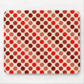 Shades van Red Polka Dots van Shirley Taylor Muismat (Voorkant)