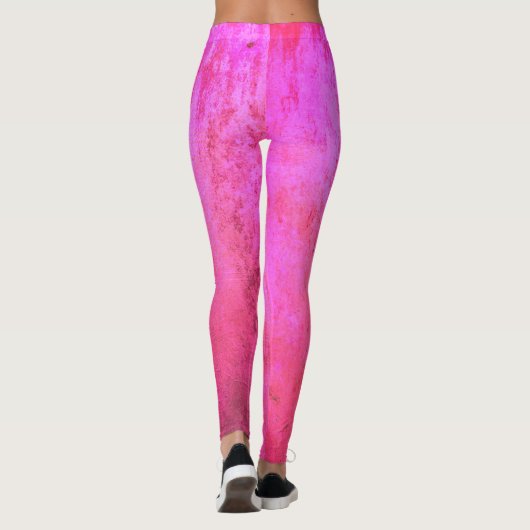 Shades van roze bruintextuur leggings (Achterkant)