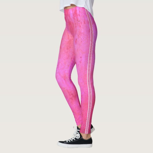Shades van roze bruintextuur leggings (Links)