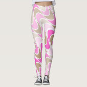 Shades van roze en bruin in flattering design leggings (Voorkant)