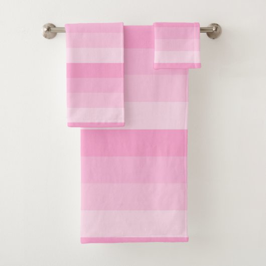 Shades van roze strepen bad handdoek (Insitu)