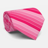 Shades van roze strepen stropdas (Opgerold)