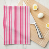 Shades van roze strepen theedoek (Quarter Fold)