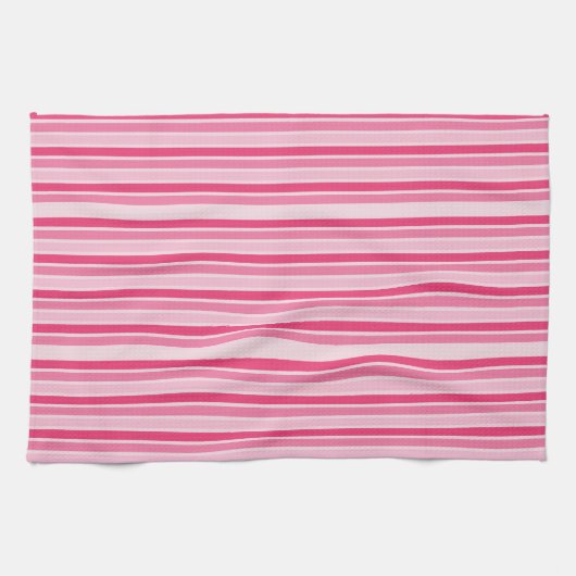 Shades van roze strepen theedoek (Horizontaal)