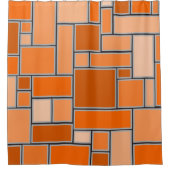 Shades van Sinaasappel Douchegordijn (Voorkant)