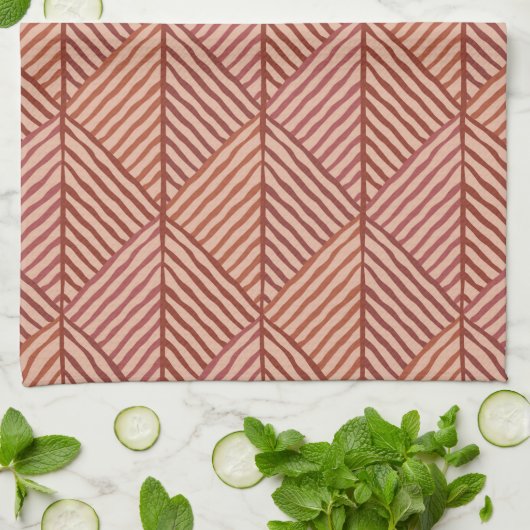 Shades van terracotta theedoek (Gevouwen)