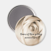 Shades van vanille roos magnet (Voorkant / Achterkant)