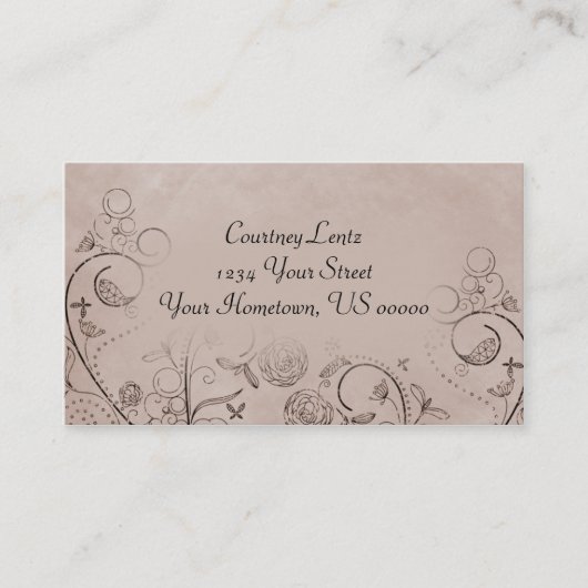 Shades van Visitekaartje van Tan, met bodemdruk (Voorkant)