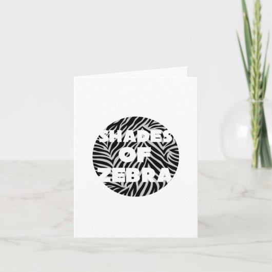 Shades van Zebra-briefkaarten Kaart (Voorkant)