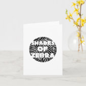 Shades van Zebra-briefkaarten Kaart (Gele Bloem)
