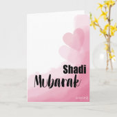 Shadi Mubarak - Pink Hearts Kaart (Gele Bloem)