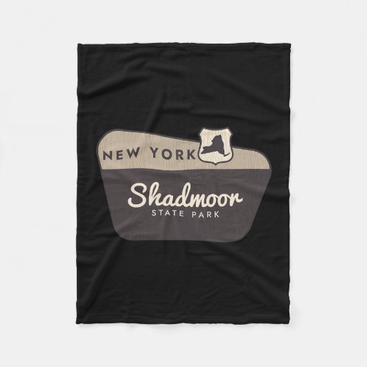 Shadmoor State Park New York Welcome Sign Vacation Fleece Deken (Voorkant)